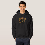 Golden Eye Of Ra Egyptian Hieroglyph Pharao Esoter Hoodie (Voorkant volledig)