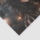 Golden-Eyed Ghostly Pirate Captain Decoupage Papie Tissuepapier (Detail)