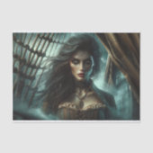 Golden-eyed Mystical Pirate Decoupage Papier (Voorkant)