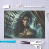 Golden-eyed Mystical Pirate Decoupage Papier (Craft)