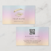 Golden Eyelash Brows Microblade QRCODE Logo Visitekaartje (Voorkant / Achterkant)