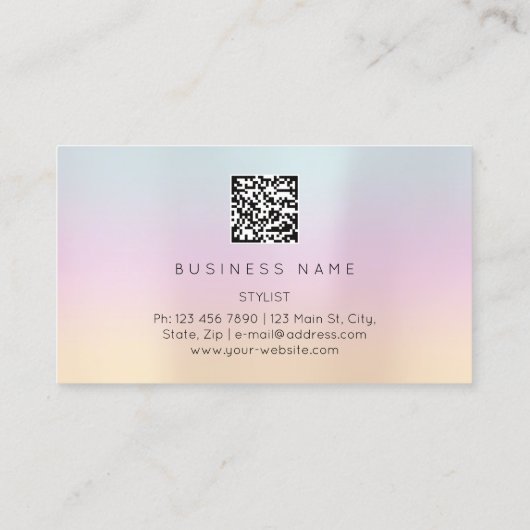 Golden Eyelash Brows Microblade QRCODE Logo Visitekaartje (Achterkant)