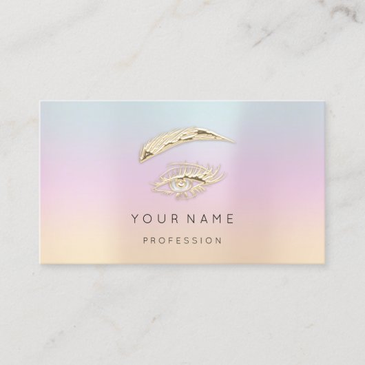 Golden Eyelash Brows Microblade QRCODE Logo Visitekaartje (Voorkant)