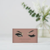 Golden Eyelash Brows Microblading QRCODE Logo Huid Visitekaartje (Staand voorkant)