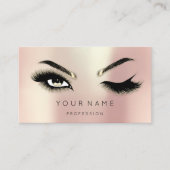 Golden Eyelash Brows Microblading QRCODE Logo Roos Visitekaartje (Voorkant)