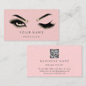 Golden Eyelash Brows Microblading QRCODE Roos Visitekaartje (Voorkant / Achterkant)