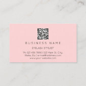 Golden Eyelash Brows Microblading QRCODE Roos Visitekaartje (Achterkant)