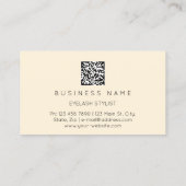 Golden Eyelash Brows Microblading QRCODE Yellow Visitekaartje (Achterkant)