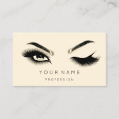 Golden Eyelash Brows Microblading QRCODE Yellow Visitekaartje (Voorkant)