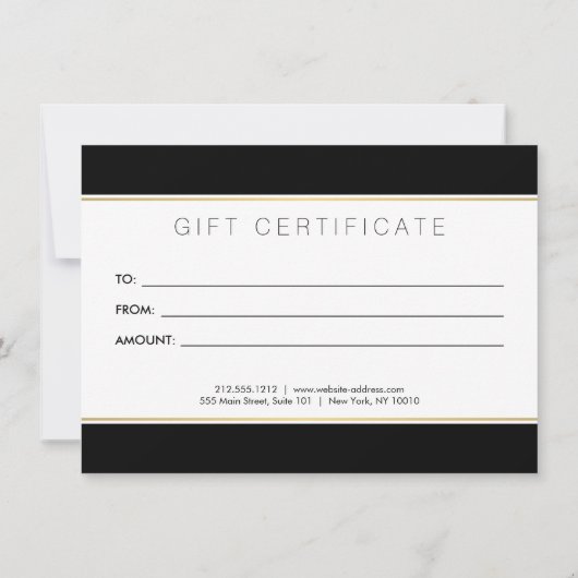 Golden Eyelashes met Stripes Gift Certificate (Achterkant)