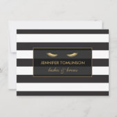 Golden Eyelashes met Stripes Gift Certificate (Voorkant)