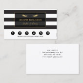 Golden Eyelashes met Stripes Loyalty Kaart (Voorkant / Achterkant)