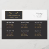 Golden Eyelashes met zwarte en witte strepen Flyer (Achterkant)