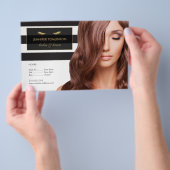 Golden Eyelashes met zwarte en witte strepen Flyer (Hand)