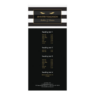 Golden Eyelashes met zwarte en witte strepen Reclamekaart