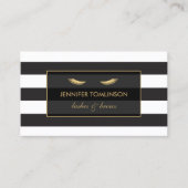 Golden Eyelashes met zwarte en witte strepen Visitekaartje (Voorkant)