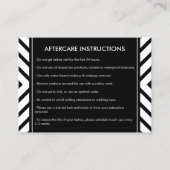 Golden Eyelashes Mod Pattern Salon Aftercare Kaart Visitekaartje (Voorkant)