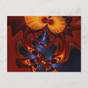Golden Eyes, Abstract Amber Enchantment Briefkaart