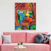 Golden Eyes Abstract Canvas Afdruk (Insitu (Woonkamer))