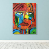 Golden Eyes Abstract Canvas Afdruk (Insitu (Houten vloer))