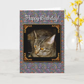 Golden Eyes Birthday Kaart (Gele Bloem)