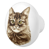 Golden Eyes Cat Cabinet Cupboard Drawer Pulls Knoo Keramische Knop (Rechts)