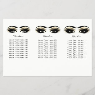 Golden Eyes Makeup White Lashes DL 3 Flyer