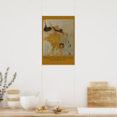 Golden Eyes met oom Sam (Dog) van Nell Brinkley Poster (Keuken)