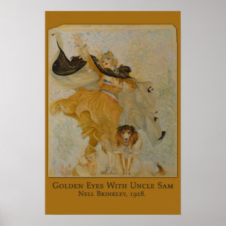 Golden Eyes met oom Sam (Dog) van Nell Brinkley Poster