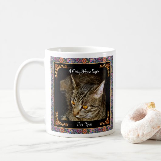 Golden Eyes Psychedelic Paisley Koffiemok (Met donut)