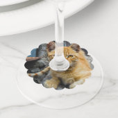 Golden Eyes Wijnglaslabel (Dichtbij)