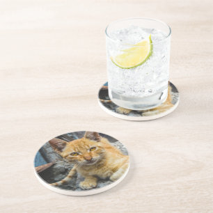 Golden Eyes Zandsteen Onderzetter