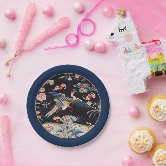 Golden faasant & Quing-dynastie/imperiaal China Pa Papieren Bordje (Feest)