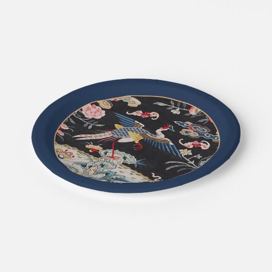 Golden faasant & Quing-dynastie/imperiaal China Pa Papieren Bordje (Gekanteld)