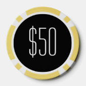 Golden Face Poker Chips (Achterkant)