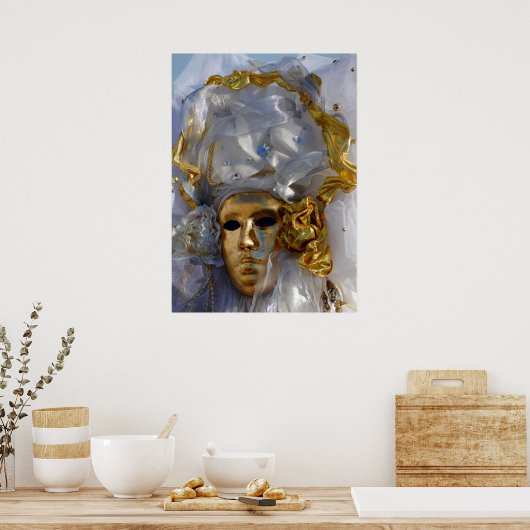 Golden Face Poster (Keuken)