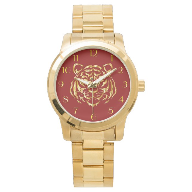 Golden Face Tiger eWatch Horloge (Voorkant)