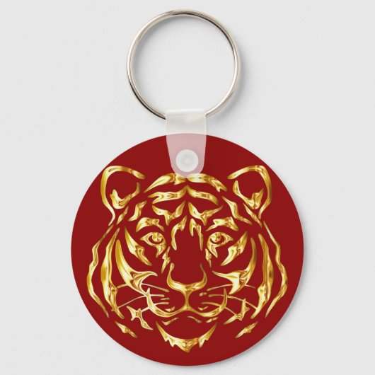 Golden Face Tiger Sleutelhanger (Voorkant)