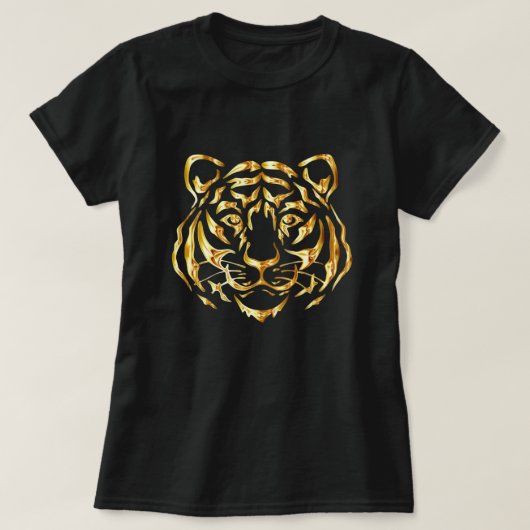 Golden Face Tiger T-Shirt (Design voorkant)