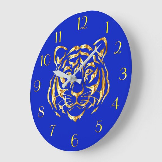 Golden Face Tiger Wall klok (Hoek)