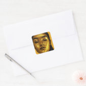 Golden Face Vierkante Sticker (Envelop)