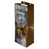 Golden Face Wijn Cadeautas (Achterkant Gekanteld)