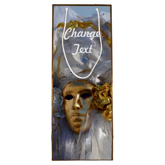 Golden Face Wijn Cadeautas (Achterkant)