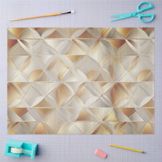Golden Facets Tissue Wrapping Paper Tissuepapier (Craft)