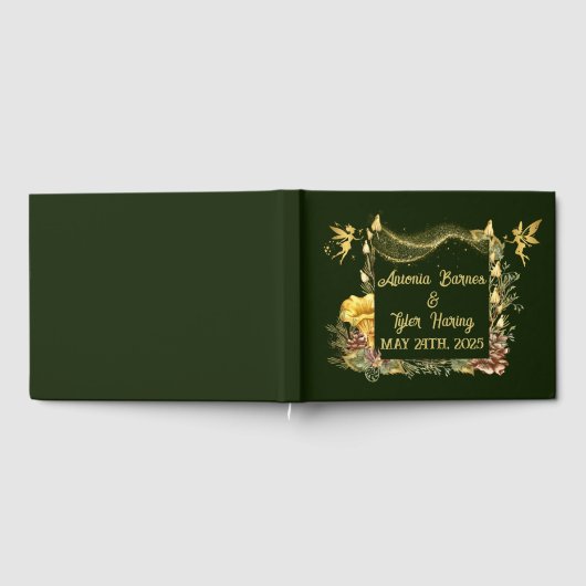 Golden Fairies Forest Wedding Gastenboek (Volledig)