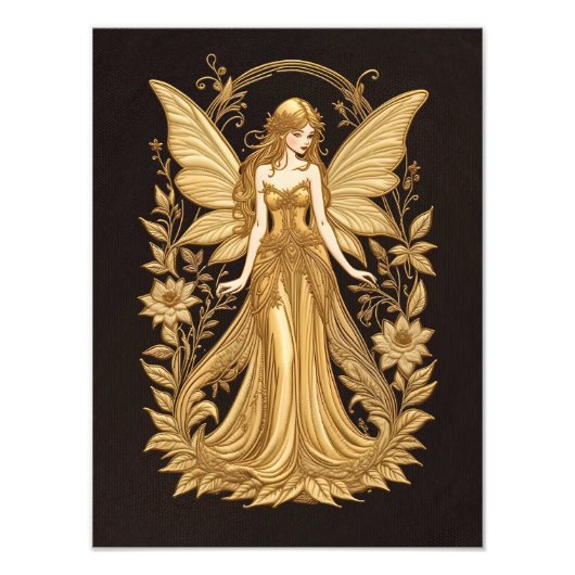 Golden Fairy Art Poster (Voorkant)