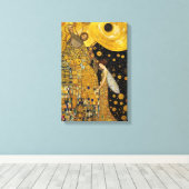 Golden Fairy Dream beroemd gemaakt door Klimt-Insp Canvas Afdruk (Insitu (Houten vloer))