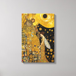 Golden Fairy Dream beroemd gemaakt door Klimt-Insp Canvas Afdruk