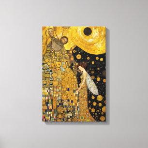 Golden Fairy Dream beroemd gemaakt door Klimt-Insp Canvas Afdruk