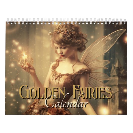 Golden Fairy Fantasy Fae Vrouwen 2024 Kalender (Hoes)